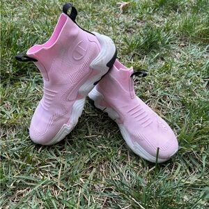 Kids Pink Slip-On Sneakers